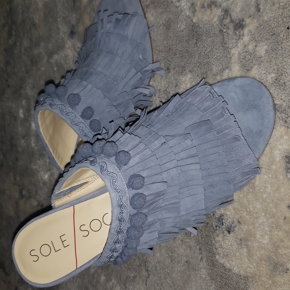 NWOT Sole Society Harriet Fringe Mule - Picture 2 of 4
